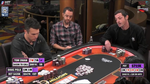 Polk vs Dwan, quando il bluff in un pot milionario si frantuma sul set avversario