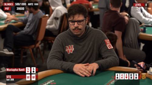 Come ha pensato Mustapha Kanit per piazzare un herocall vincente da dentro o fuori  al day1 del 10k 6-max WSOP