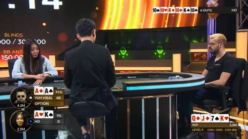 Un AK vs AA in heads-up come non lo avete mai visto, protagonisti Maria Ho e Johan Guilbert