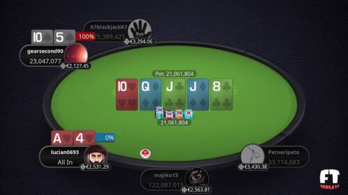 Video-replay a carte scoperte tavolo finale Sunday Million XVI