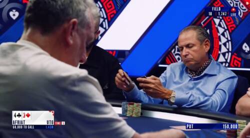 Il 'tilt dei time-bank' di Eric Afriat al day4 del Main EPT Parigi