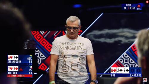 EPT Parigi - Delfoco out alla prima mano del Day5 con 3-7 off : "Preferisco non parlarne"