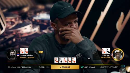 Il call da 15 time bank di Phil Ivey al tavolo finale Triton SHR Series