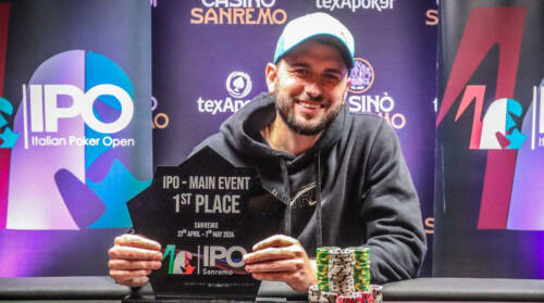 IPO Sanremo: Alessio Albore domina e vince senza giocare l'heads up!