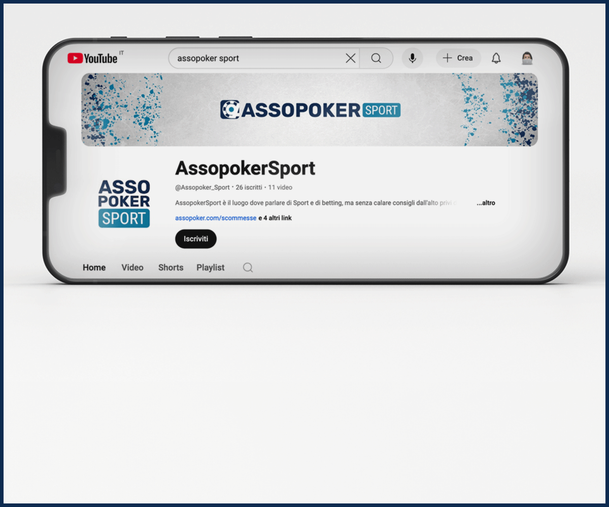 Scopri il nuovo canale Youtube Assopoker Sport