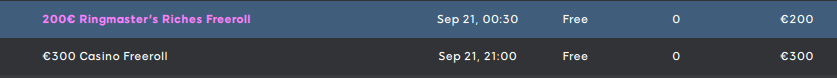 freeroll 888poker sabato 21 domenica 22 settembre