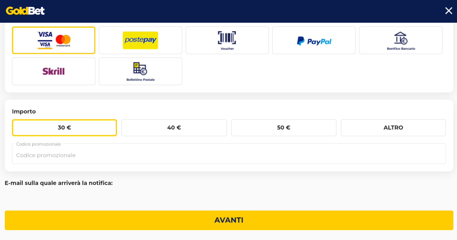 TUTTE LE APP GOLDBET DA SCARICARE SU MOBILE ANDROID E IOS visual data 3