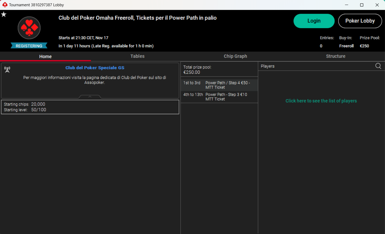 club del poker omaha freeroll