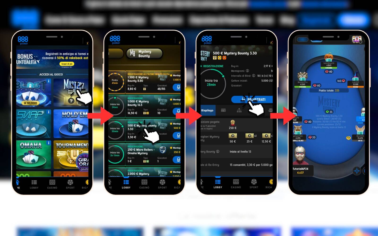 Come giocare ai Mystery Bounty su 888 Poker
