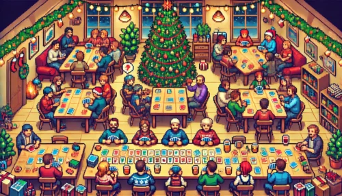 Giochi di carte natalizi per tante persone