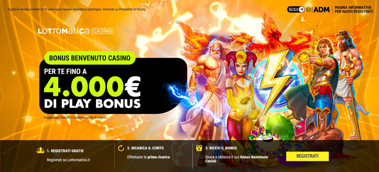 Bonus e Promozioni su Lottomatica Casinò