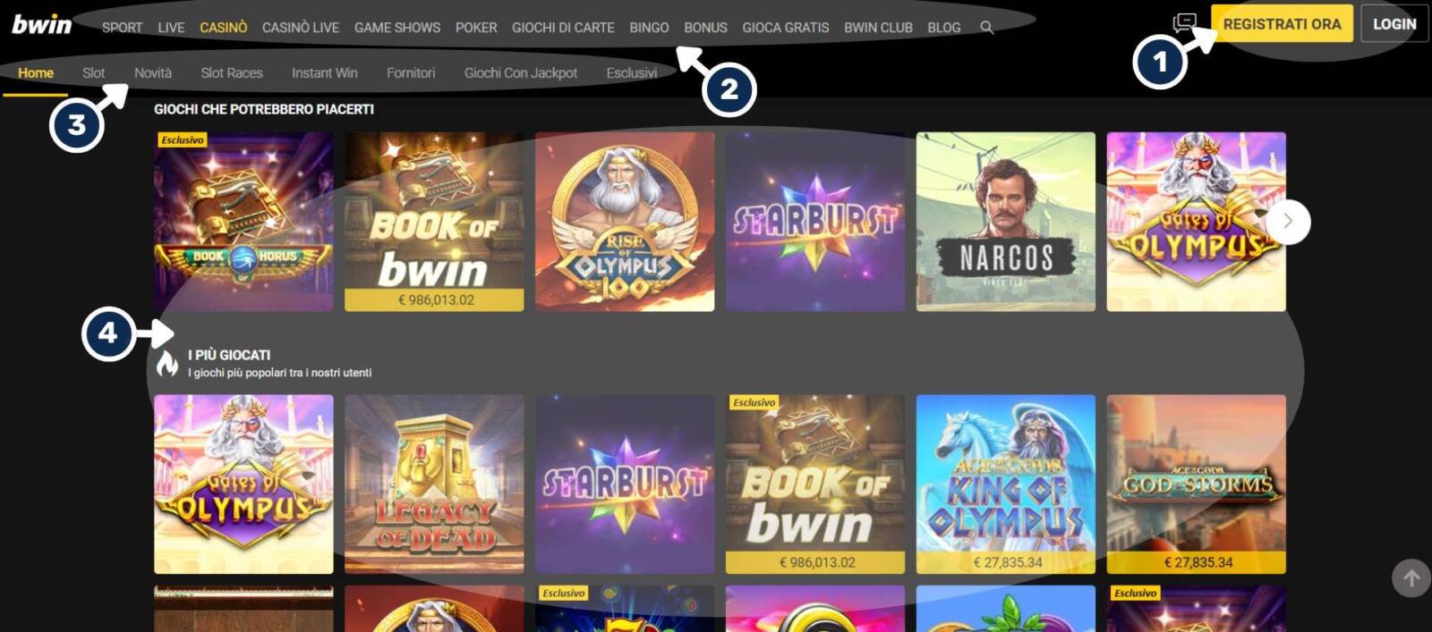Il Casinò di Bwin - Home Page