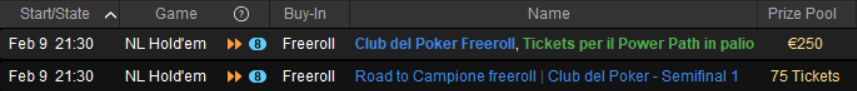 freeroll club del poker