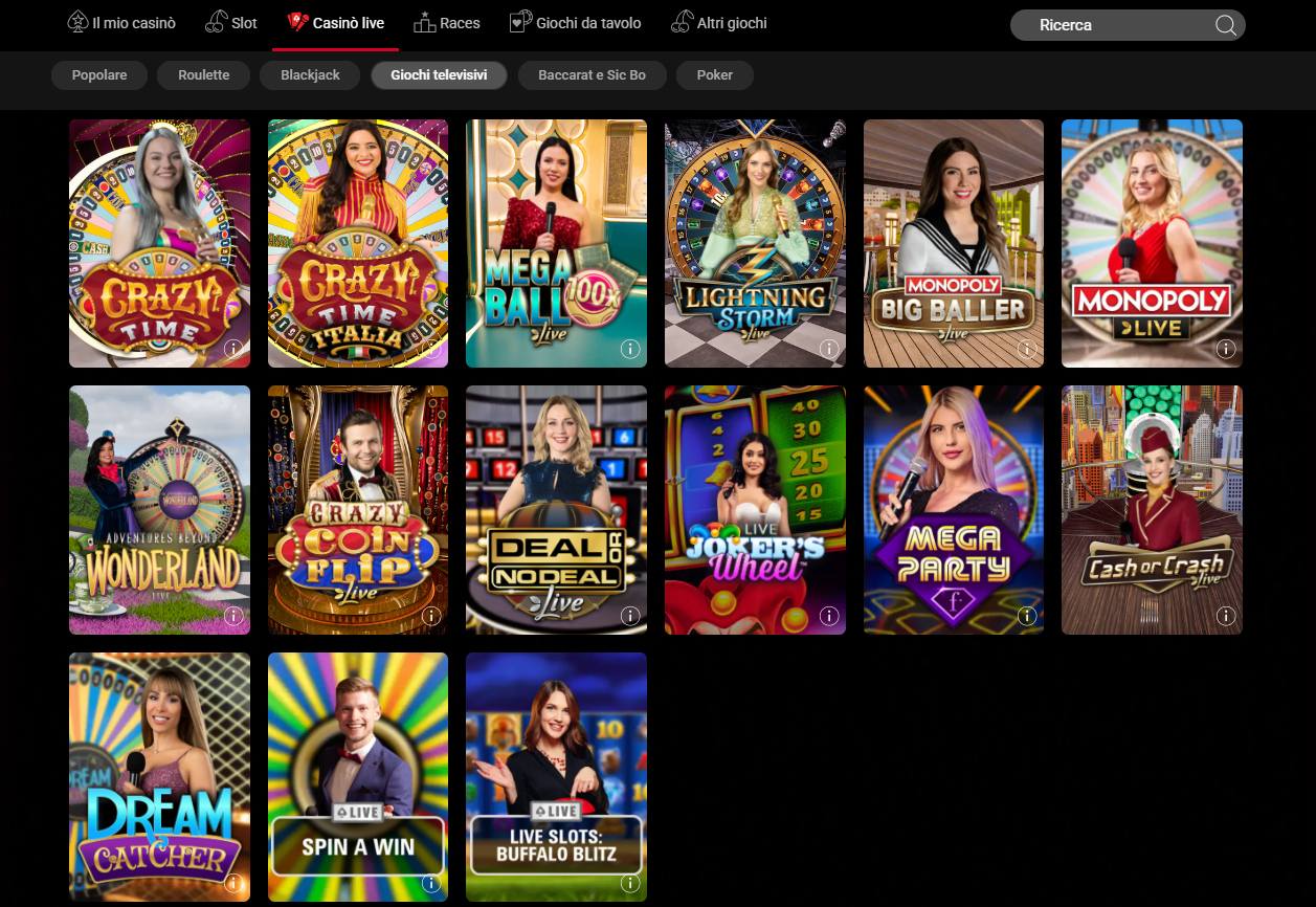 I Giochi Televisivi e i Game Show presenti su PokerStars Casinò