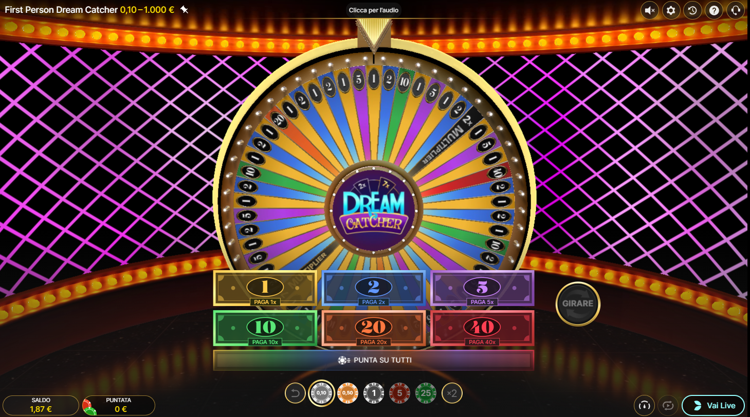 Game Show: il Dream Catcher di Sisal Casino