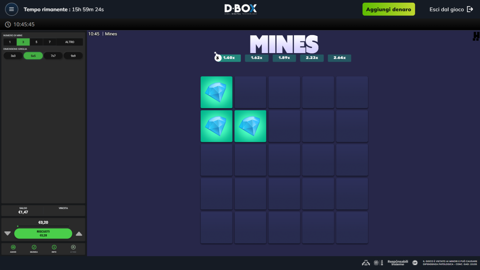 I Mine Games su Sisal Casinò