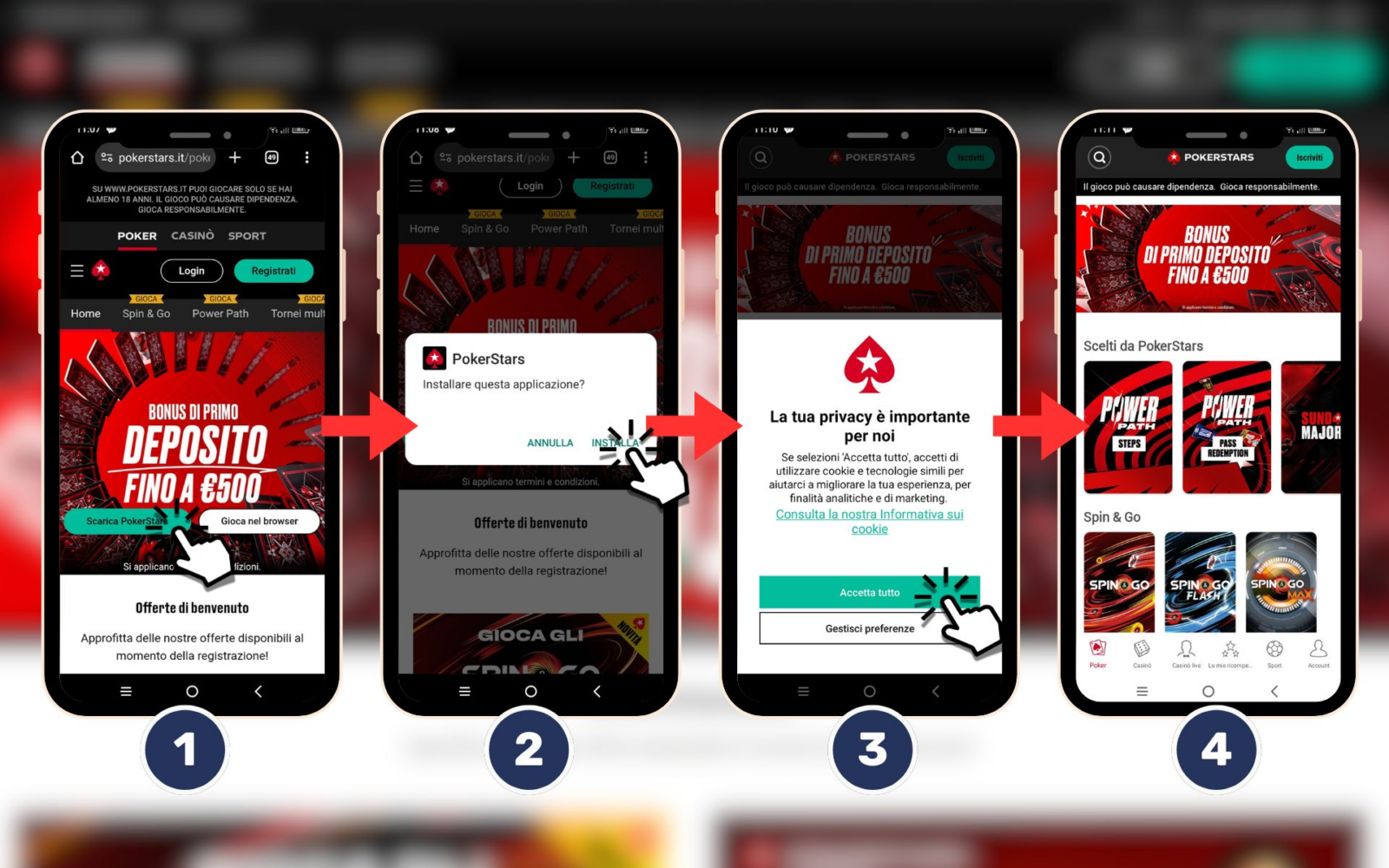 Scaricare la App Mobile PokerStars Casinò 