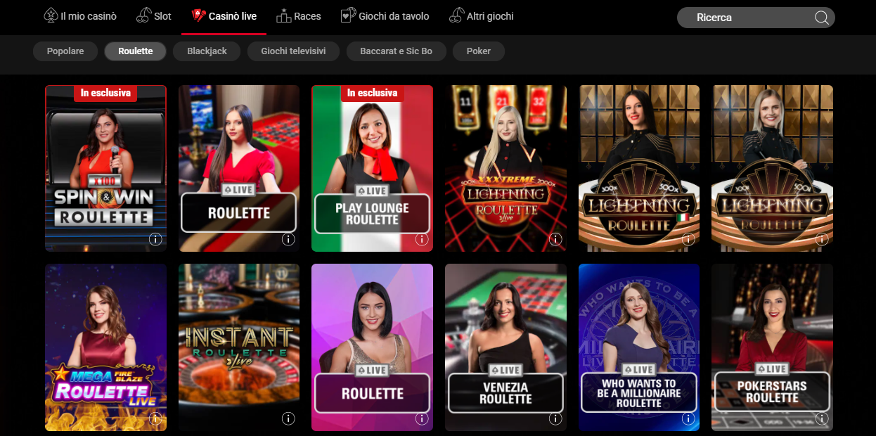I tavoli Live della Roulette su PokerStars Casinò