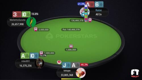 Punti di vista mtt: AJ 4 left da secondo in chips su openpush del chipleader con payout verticale