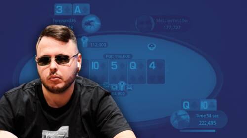 "La sua size mi ha aiutato!" Il tp di Mikel 'VVsMolly' Calò di un fold con top-two tre left al Sunday High Roller