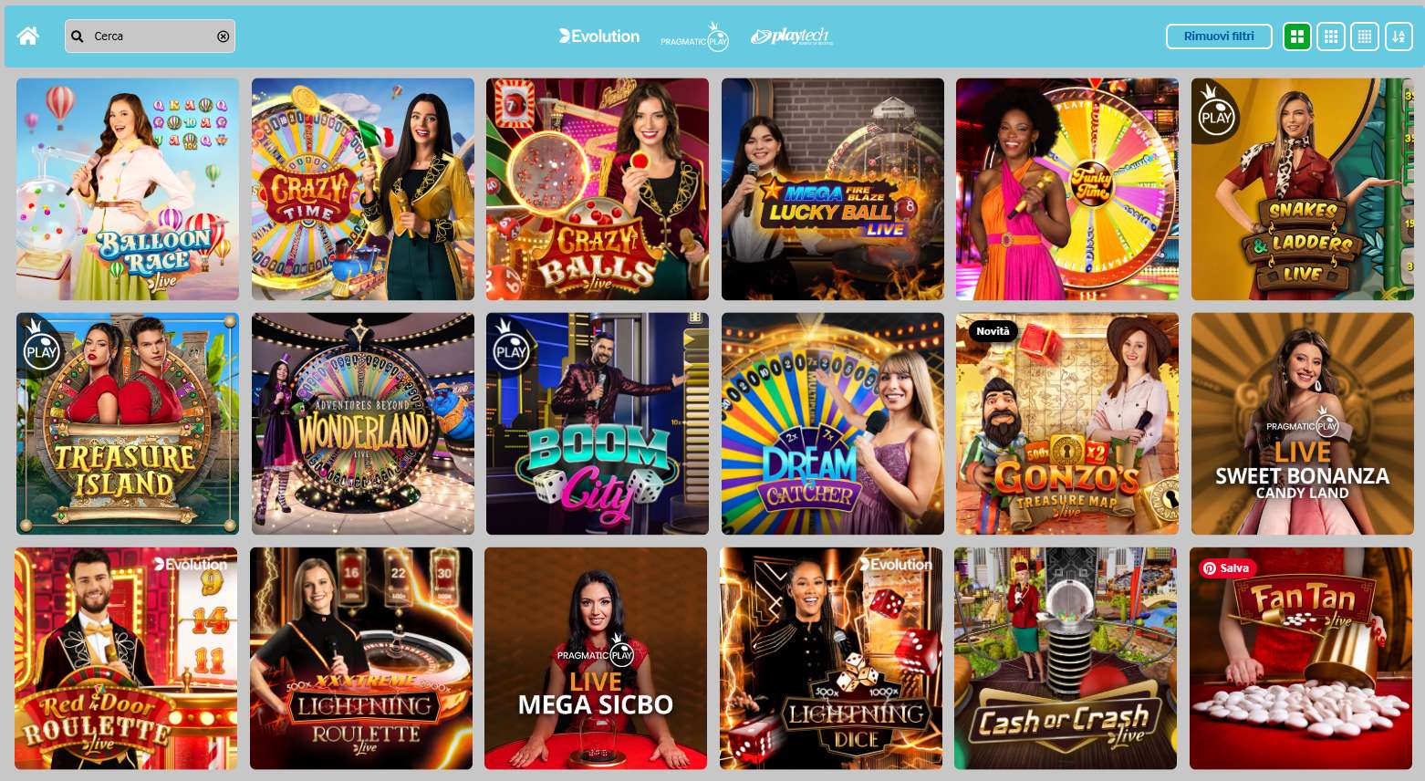 I Game Show nel Casinò Live di Betway
