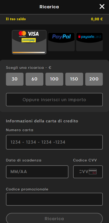 Come Ricaricare il conto di gioco su 888 Casinò