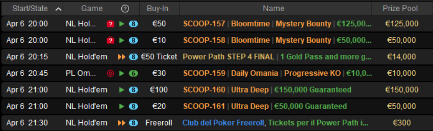 tornei pokerstars sisal