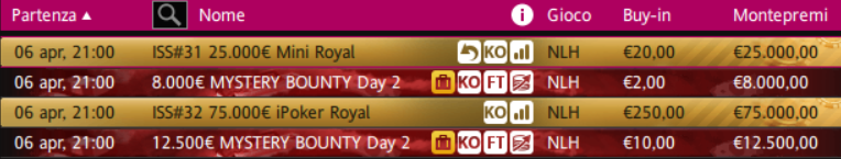 tornei ipoker