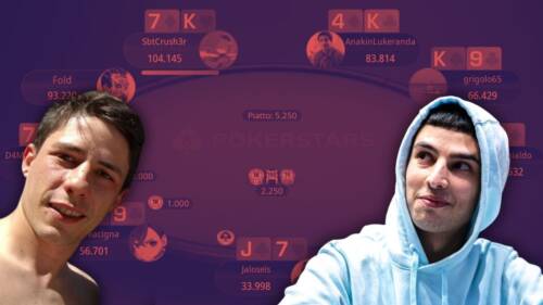 Il video-replay a carte scoperte del tavolo finale Sunday High Roller con Giuseppe Dedoni e Donato De Bonis