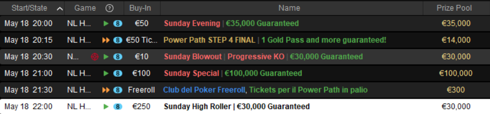 tornei pokerstars domenica 18 maggio