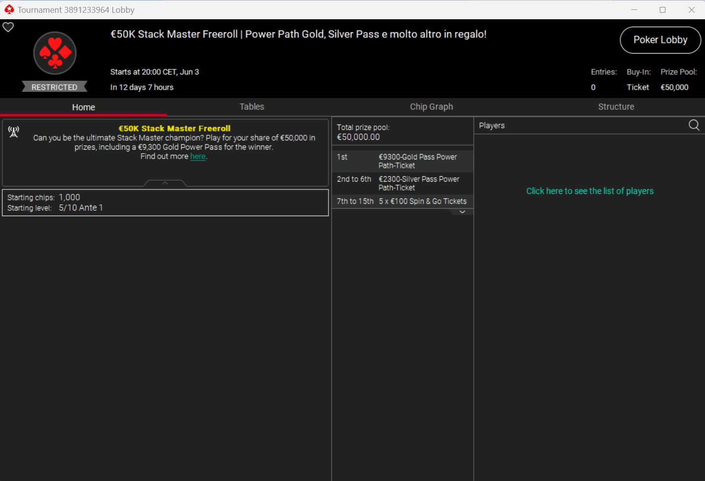 stack master freeroll