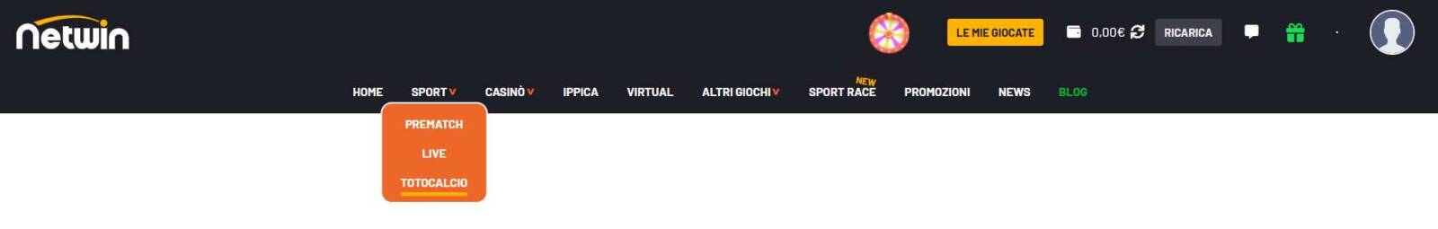 Netwin Scommesse - Sezione Totocalcio