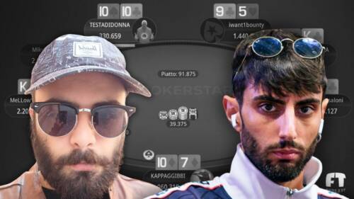 Il video replay a carte scoperte del tavolo finale Sunday Special con l'heads-up tra 'MIKYMETAL' e 'MeLLowYeLL0w'