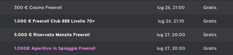 freeroll weekend 888poker