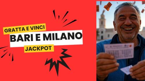 Gratta e Vinci, luglio hot: doppio jackpot a Milano e Bari, vinti 4 milioni