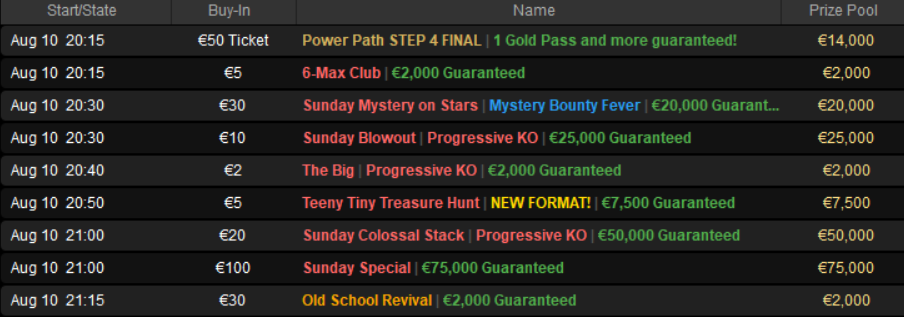 tornei pokerstars