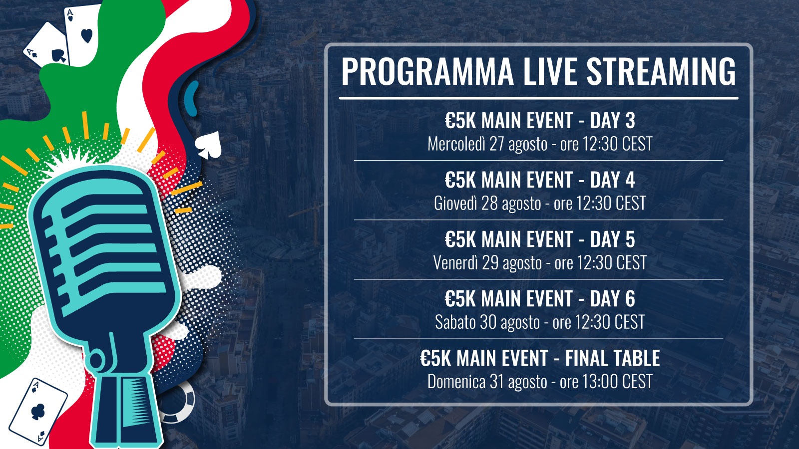 programma dirette italiano ept barcellona