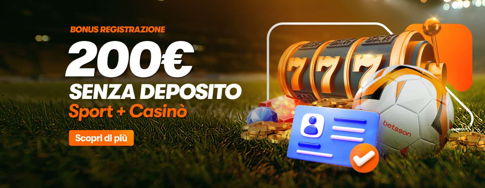 Il Bonus Senza Deposito di Betsson Casino