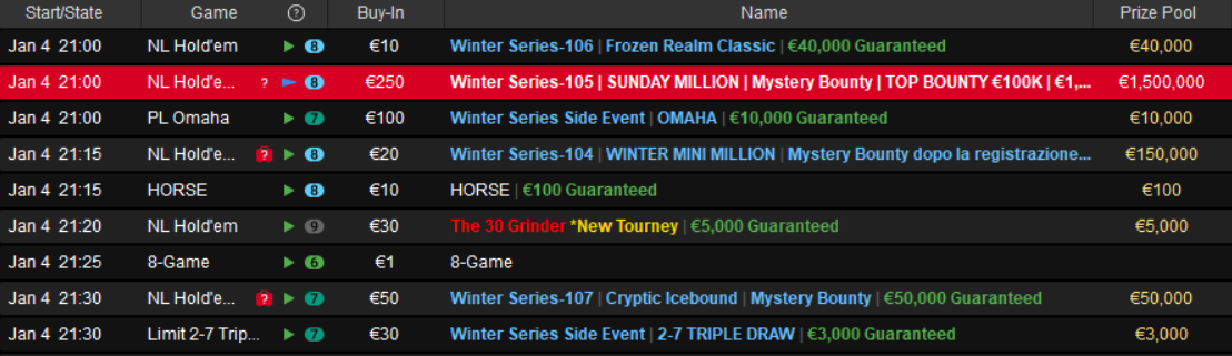 tornei pokerstars sisal