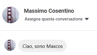 messaggio privato massimo maxcos cosentino