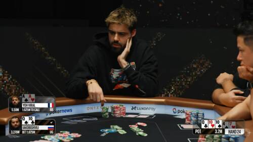 La singolare linea di Johan Guilbert con gli assi: slowplaya preflop, folda river!