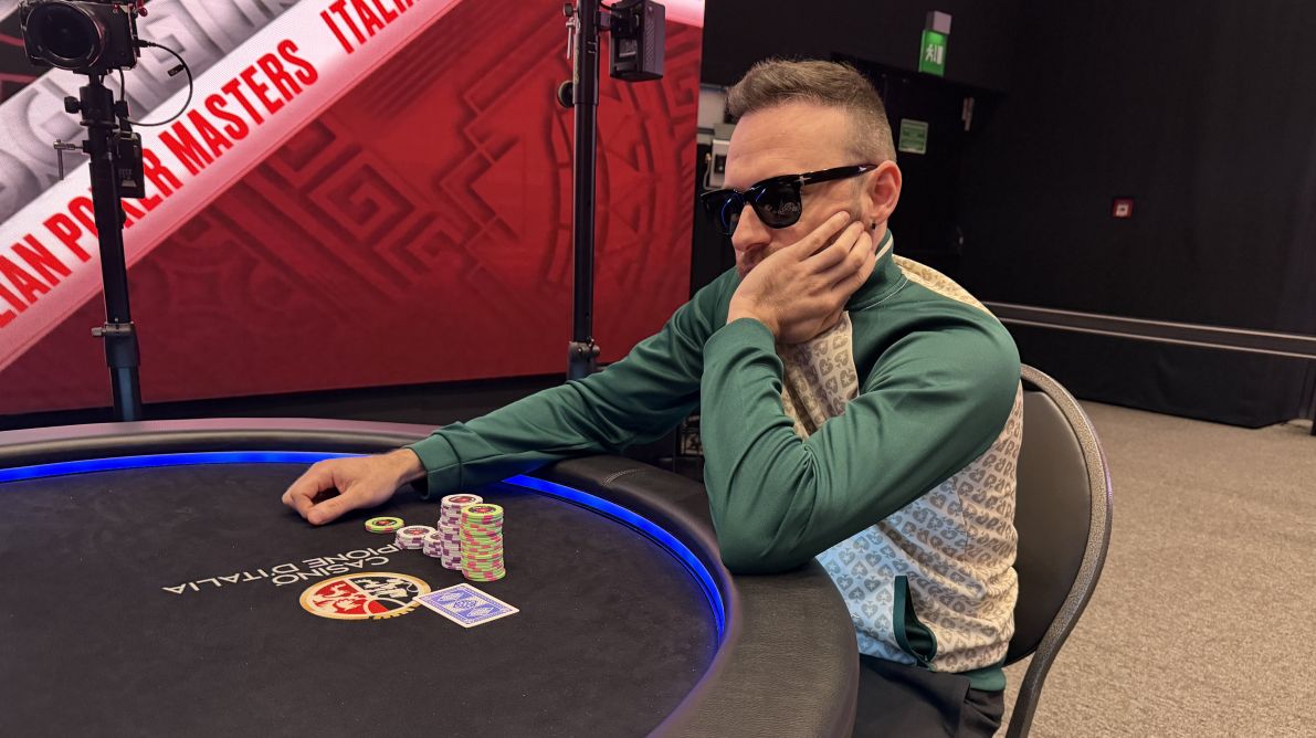 Luca Delrio ai tavoli dell'Italian Poker Masters