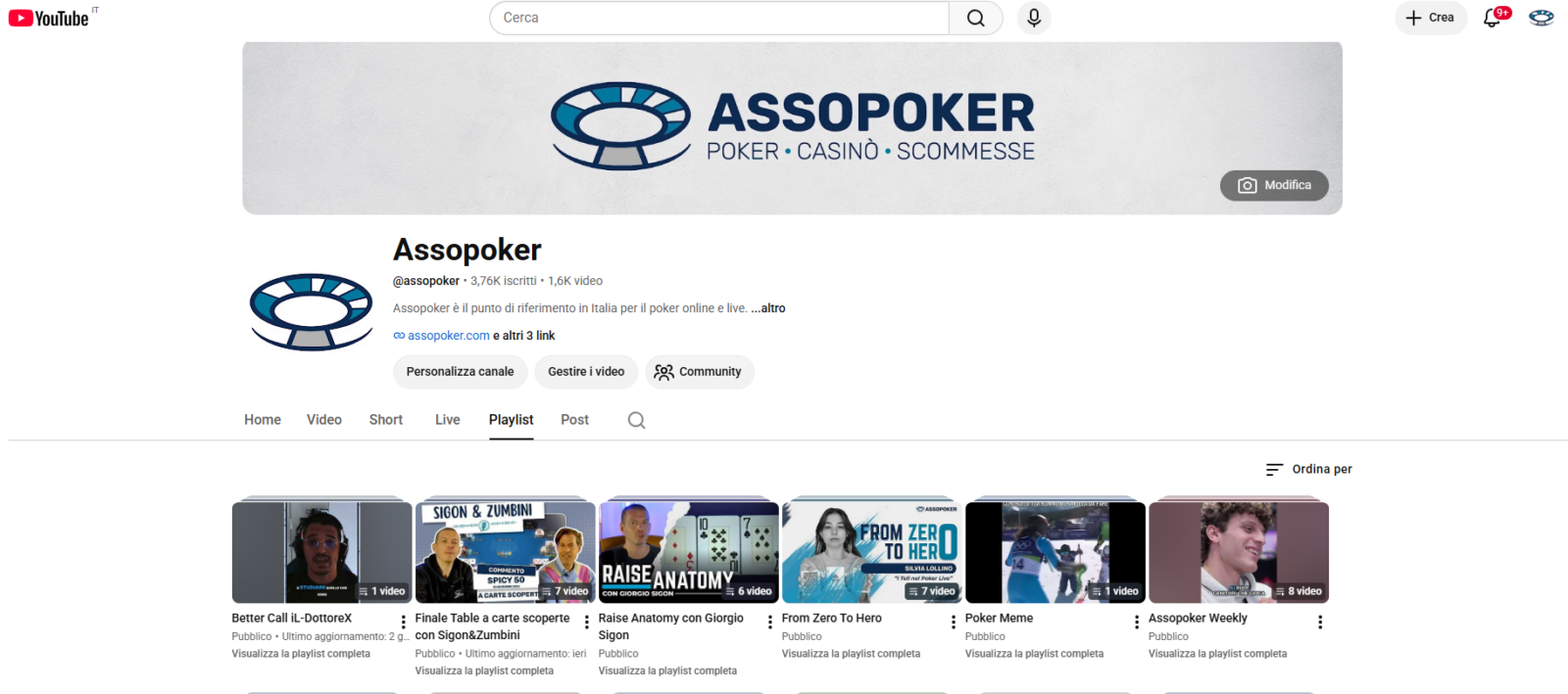 assopoker youtube playlist