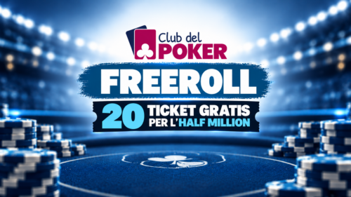 20 Ticket GRATIS per giocare il Day2 del HALF MILLION di iPoker!