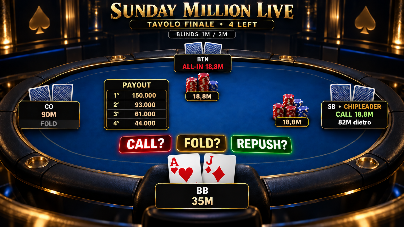 punti di vista call fold repush